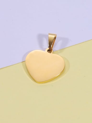 Gold buckle with melon seeds Stainless steel love heart pendant