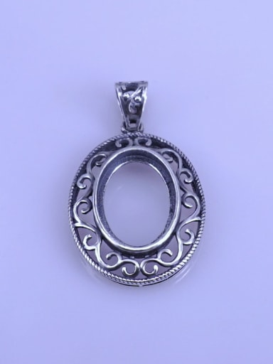 925 Sterling Silver Oval Pendant Setting Stone size: 12*17mm