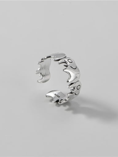 925 Sterling Silver Elephant Ethnic Band Ring