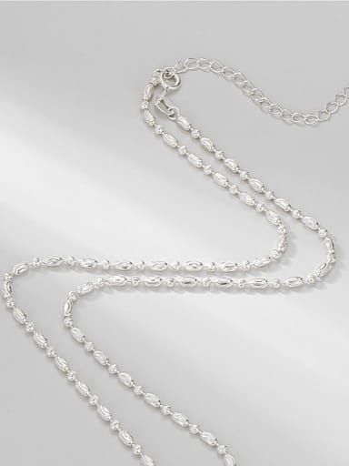 925 Sterling Silver Round Minimalist Link Necklace