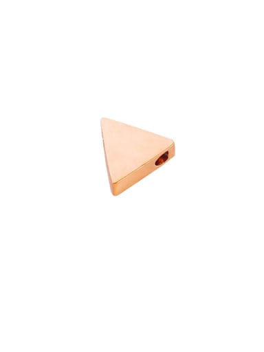 rose gold Stainless Steel Geometric Jewelry Accessories/Triangular Small Hole Bead Pendant