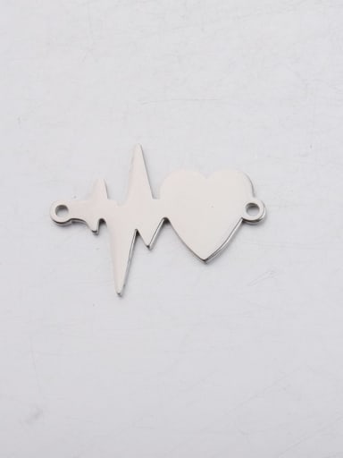 Stainless steel  love heart pendant /connector