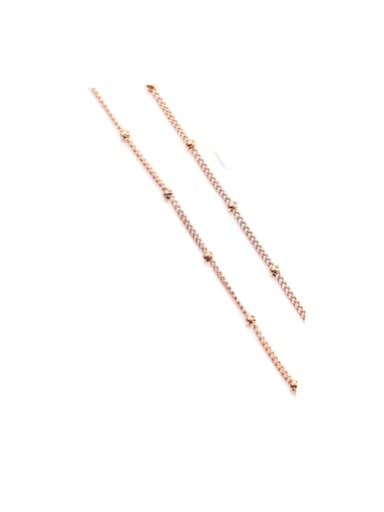 rose gold Color stainless steel E-coating plated bead satellite bulk chain