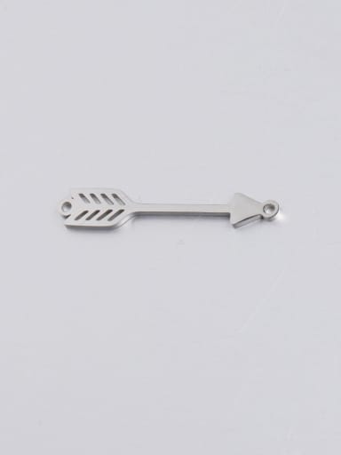 Stainless steel feather type arrow double hole pendant/ Connectors