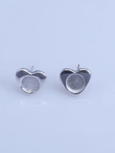 custom 925 Sterling Silver Round Earring Setting Stone size: 6*6mm