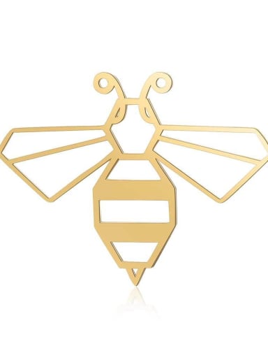 Stainless steel bee gold plated Charm Height : 40 mm , Width: 29 mm