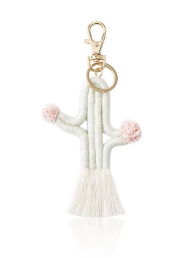 Alloy Cotton Cactus Cute Hand-Woven Key Chain/ Bag Pendant