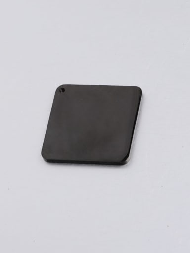 black Stainless steel calendar tag single hole square pendant