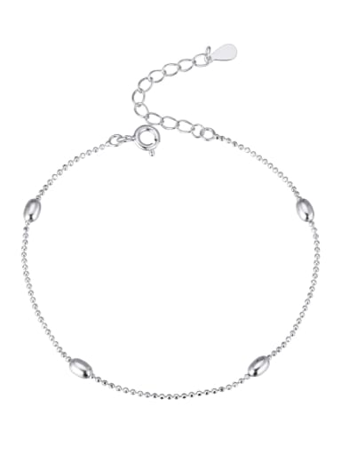 925 Sterling Silver Geometric Dainty Link Bracelet