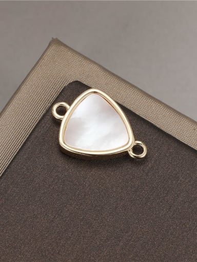 H 6206 Brass Shell Minimalist Heart  DIY Pendant