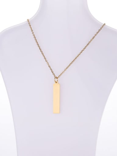 Stainless steel Rectangle Minimalist Necklace
