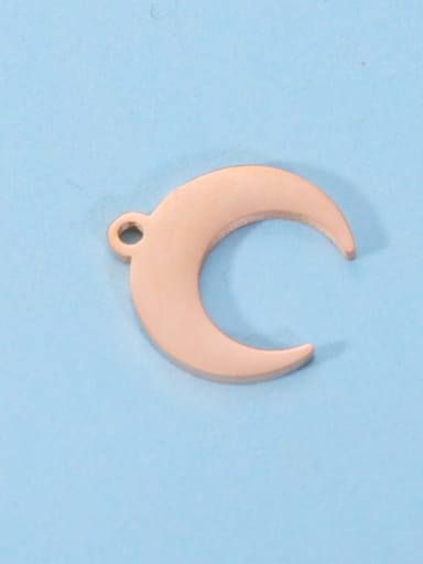 Rose Gold Stainless steel single hanging moon pendant