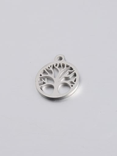 Steel color Stainless steel Tree Minimalist Pendant