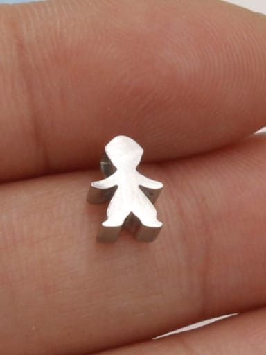 Stainless steel mirror polished figure little girl small hole beads DIY bracelet jewelry accessories