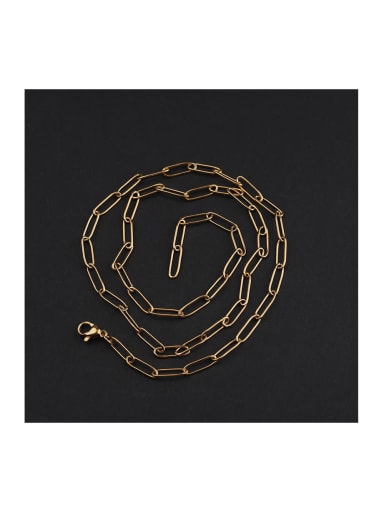 Stainless steel Long buckle cross Minimalist Link Necklace