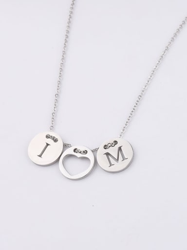 Stainless steel Gold Letter Minimalist Necklace