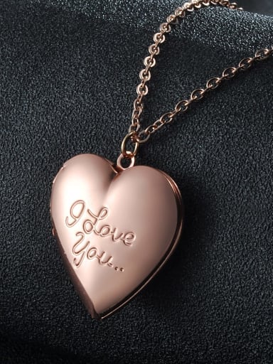 Rose Gold Stainless steel Heart Trend Necklace