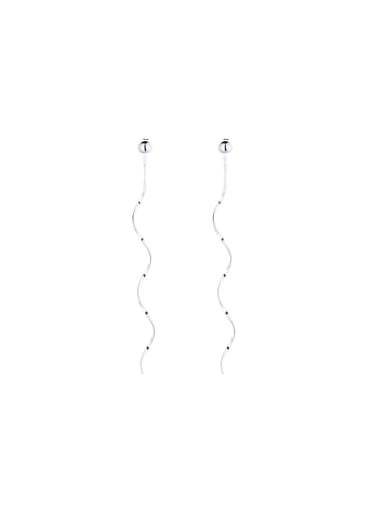 925 Sterling Silver Tassel Trend Threader Earring
