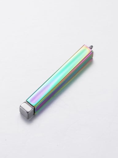 Rainbow color retractable solid rod Stainless steel retractable three-dimensional stick mother's day pendant