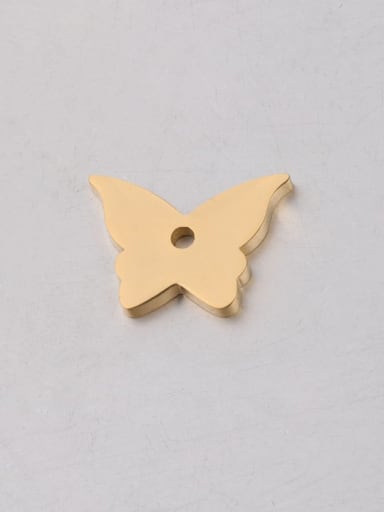 Golden butterfly Stainless steel Round Butterfly Trend Pendant