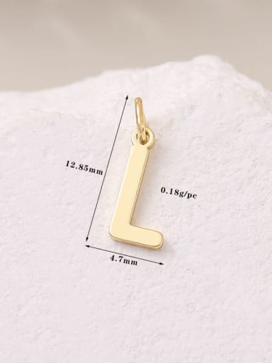 Brass Minimalist English  Letter  Pendant