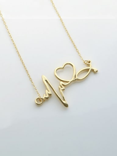 A013A gold 925 Sterling Silver Irregular Minimalist Necklace