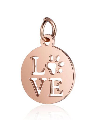 Stainless steel Message Charm Height : 12 mm , Width: 17 mm