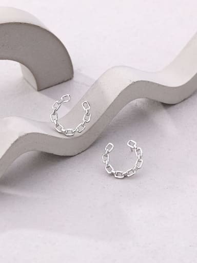 E2665 Platinum 925 Sterling Silver Geometric Minimalist Stud Earring