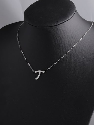 Stainless steel letter Geometric Minimalist Necklace
