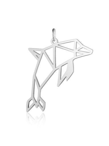 Stainless steel Dolphin gold platedCharm Height : 38 mm , Width: 22 mm