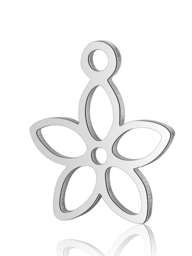 Stainless steel Flower Charm Height : 11.5 mm , Width: 8.4 mm