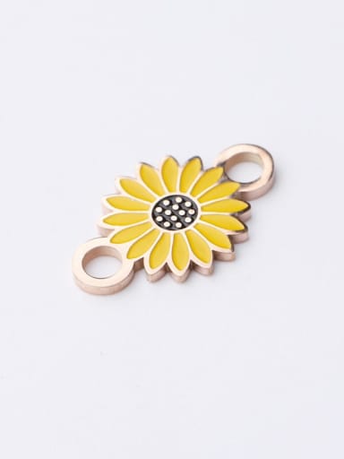 Stainless steel fresh small daisy double hole sun flower accessories