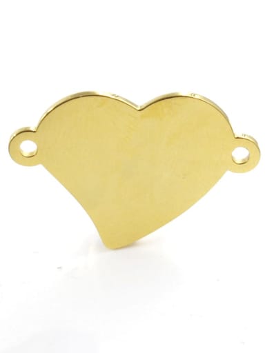 golden Stainless steel Heart Minimalist Connectors