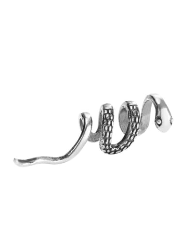 925 Sterling Silver Snake Vintage Single Earring(Single-Only One)