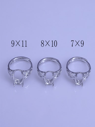 custom 925 Sterling Silver Geometric Ring Setting Stone size: 7*9 8*10 9*11MM