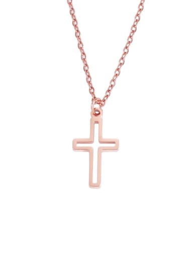 Stainless steel  Minimalist Cross Pendant Necklace