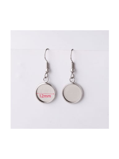 Stainless steel ear hooks with round heart-shaped raindrop-shaped gemstone tray