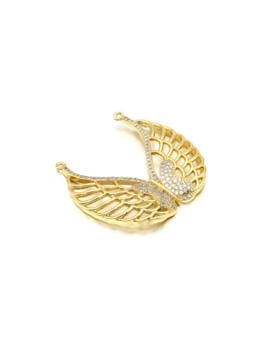 custom Copper hollow flying wings micro-set pendant