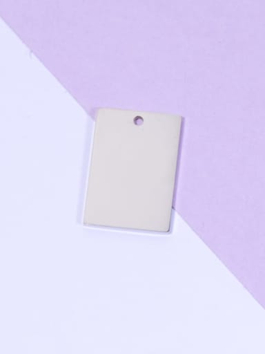 Stainless steel Rectangle Minimalist Small Tag