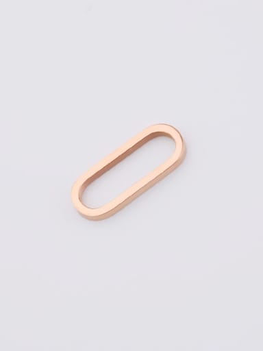 rose gold Stainless steel egg-shaped buckle flat buckle earring accessories