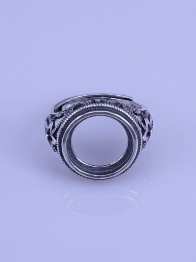 925 Sterling Silver Round Ring Setting Stone size: 13*13mm
