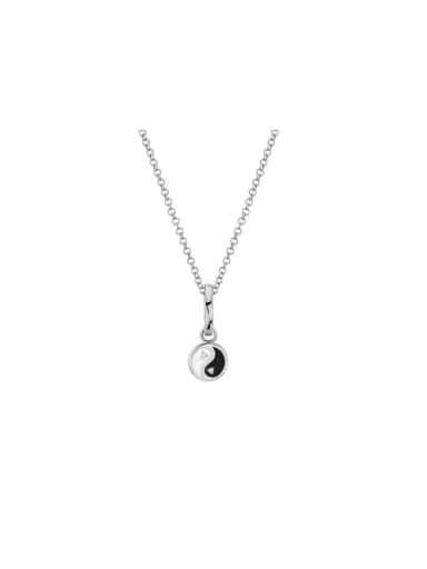 Platinum necklace Trend Geometric 925 Sterling Silver Cubic Zirconia Enamel Earring and Necklace Set