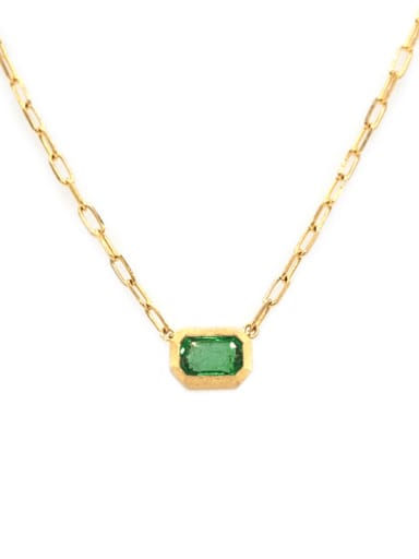 Gold 2 925 Sterling Silver Cubic Zirconia Geometric Minimalist Necklace