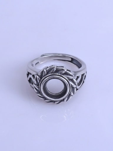 925 Sterling Silver Round Ring Setting Stone size: 8*8mm