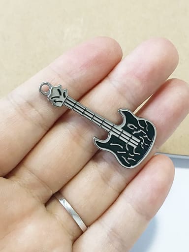 Stainless steel Guitar Charm Height : 4.5cm , Width: 1.9cm