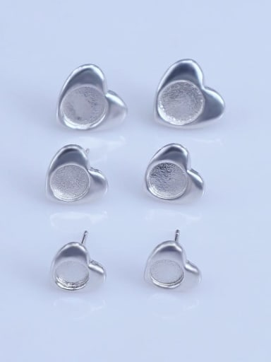 custom 925 Sterling Silver Round Earring Setting Stone size: 5*5 6*6 7*7MM