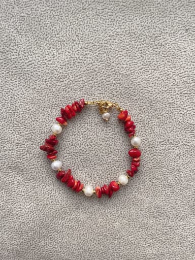 B Natural Stone Irregular Bohemia Freshwater Pearls Bracelet