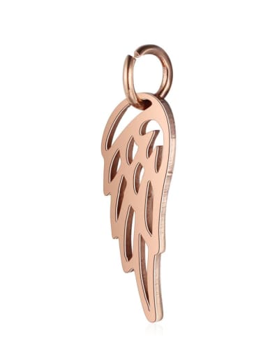 Stainless steel Wing Charm Height : 6 mm , Width: 20 mm