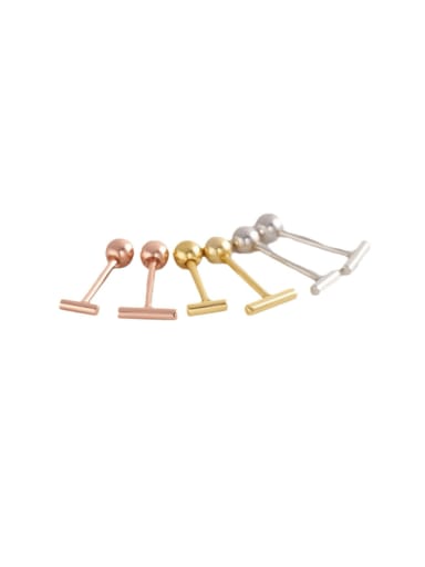 925 Sterling Silver Geometric Minimalist Stud Earring