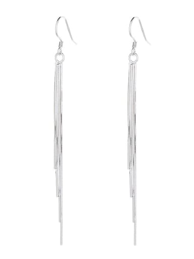 925 Sterling Silver Tassel Trend Threader Earring